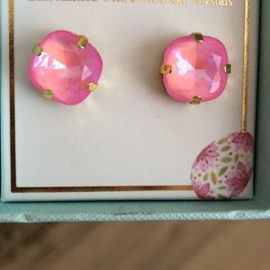 Hot Pink Crystal Statement Earrings
